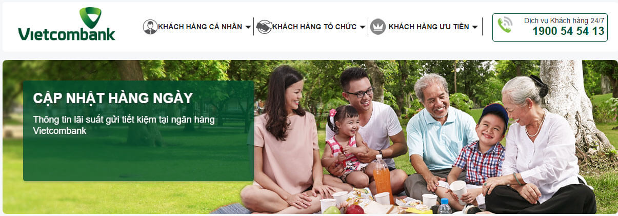 Lãi suất ngân hàng Vietcombank hôm nay 2020