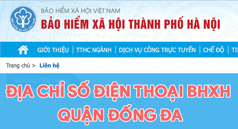 Địa chỉ, số điện thoại cơ quan BHXH Quận Đống Đa, TP. Hà Nội