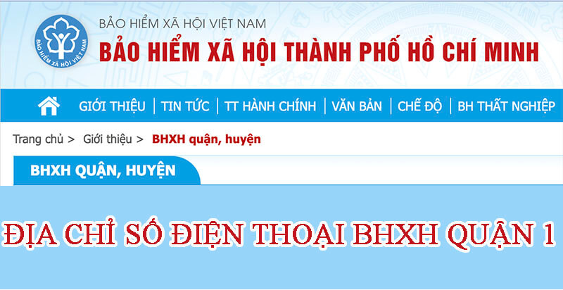 Địa chỉ, số điện thoại cơ quan BHXH quận 1, TPHCM