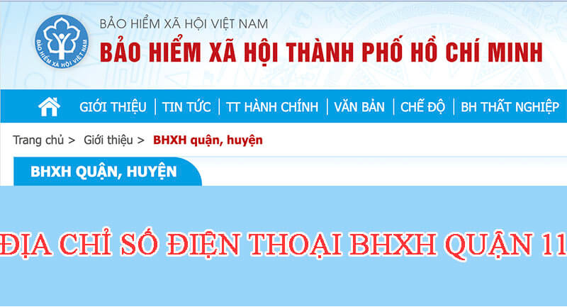 Địa chỉ, số điện thoại cơ quan BHXH Quận 11, TP.HCM