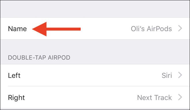 Đổi tên Airpods đơn giản