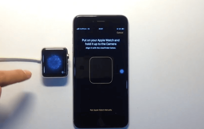 Giao diện hiển thị khi ghép đôi Apple Watch với iphone