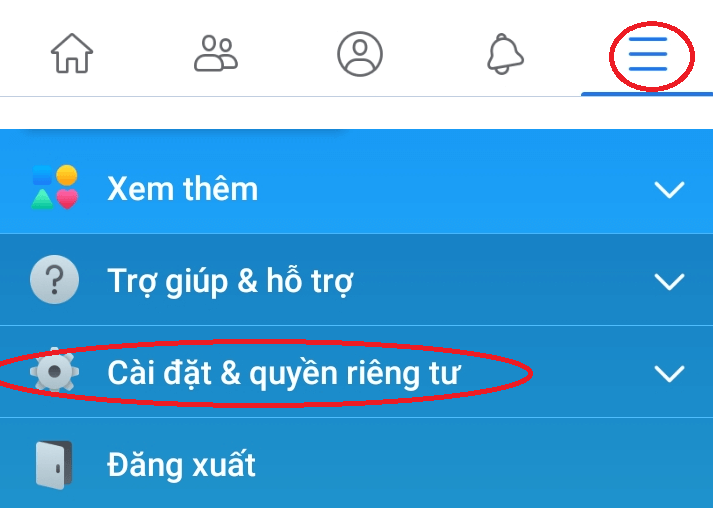 Cài đặt và quyền riêng tư