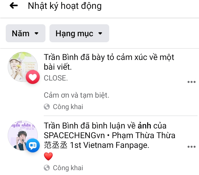 Kiểm tra nhật kí hoạt động