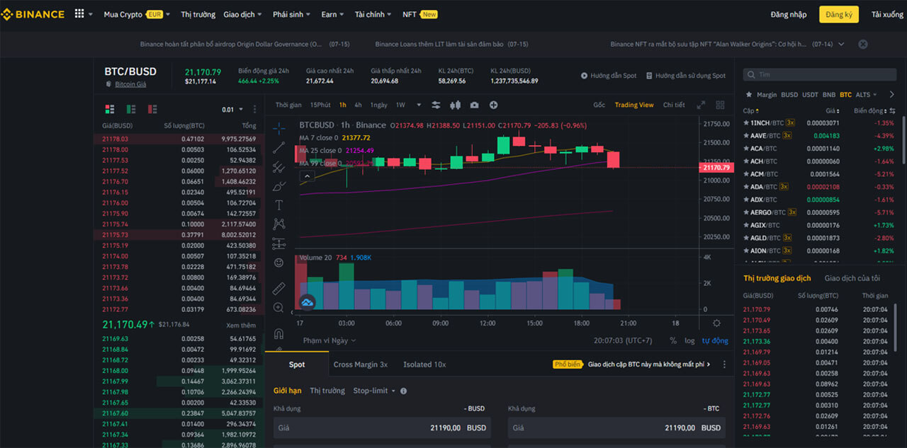 Top 1: Sàn binance