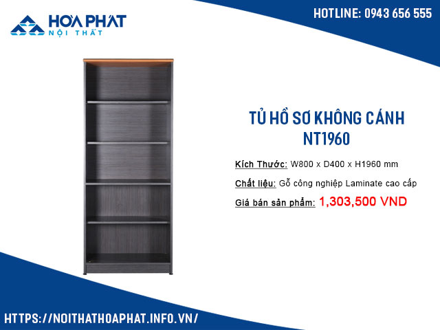 tủ hồ sơ không cánh hòa phát NT1960