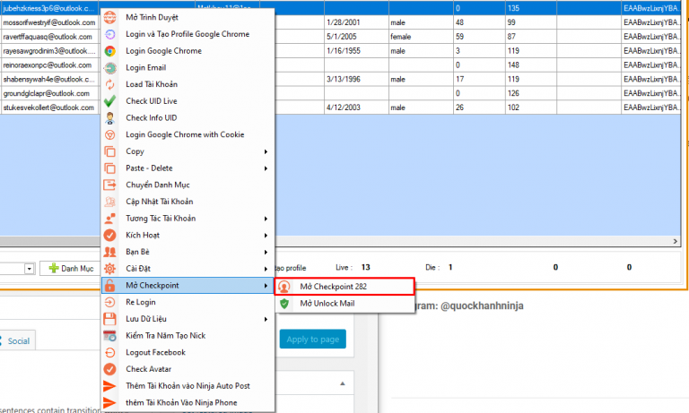Mở khóa checkpoint 282 facebook