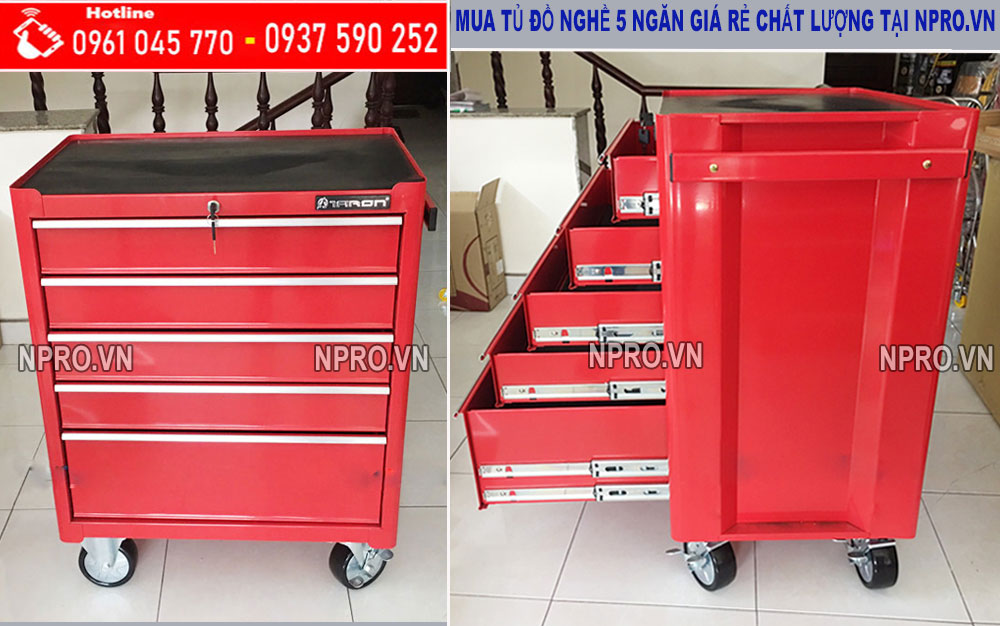 tủ đựng đồ nghề 5 ngăn kéo chính hãng giá tốt