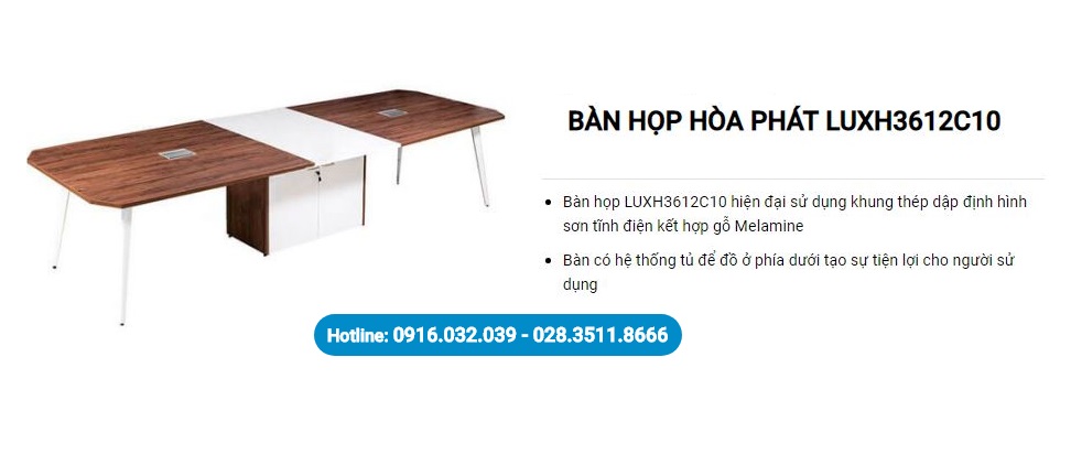 Bàn Hòa Phát dành cho phòng họp