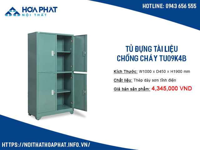 Tủ đựng tài liệu chống cháy TU09K4B