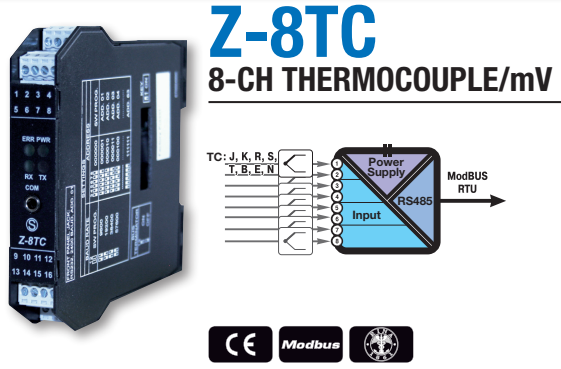 Bộ chuyển đổi can nhiệt ra Modbus