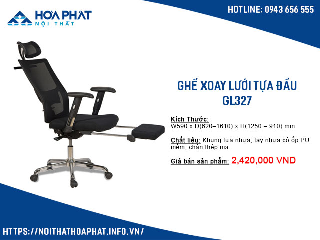 Ghế xoay lưới tựa đầu GL327