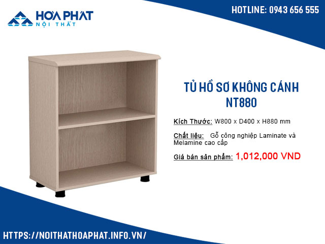 tủ hồ sơ không cánh hòa phát NT880