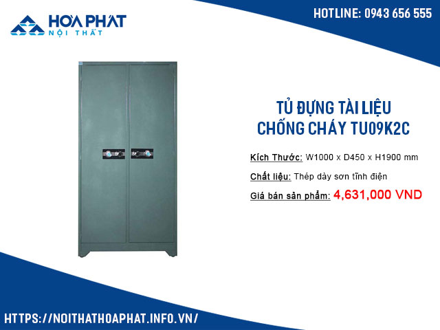 Tủ đựng tài liệu chống cháy TU09K2C