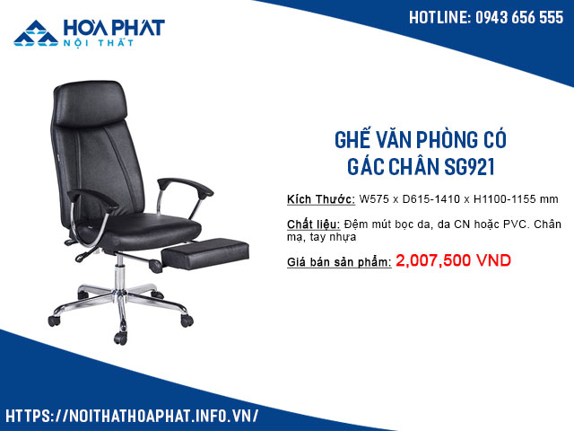 Ghế văn phòng hỗ trợ cột sống SG921