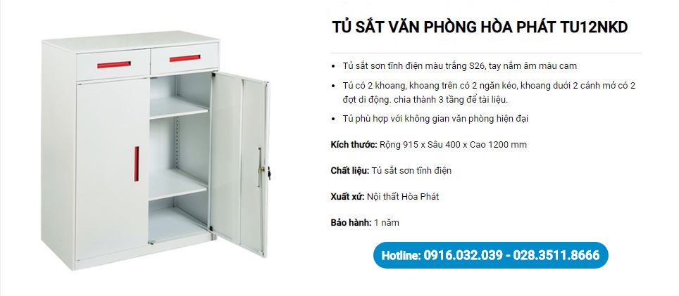 Tủ hồ sơ thấp TU12NKD