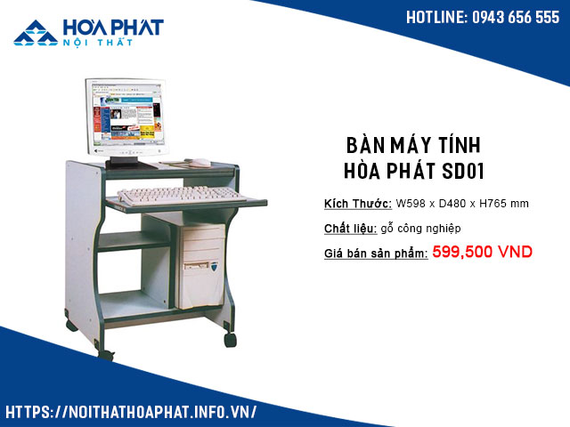 bàn để máy tính nhỏ gọn giá rẻ SD01